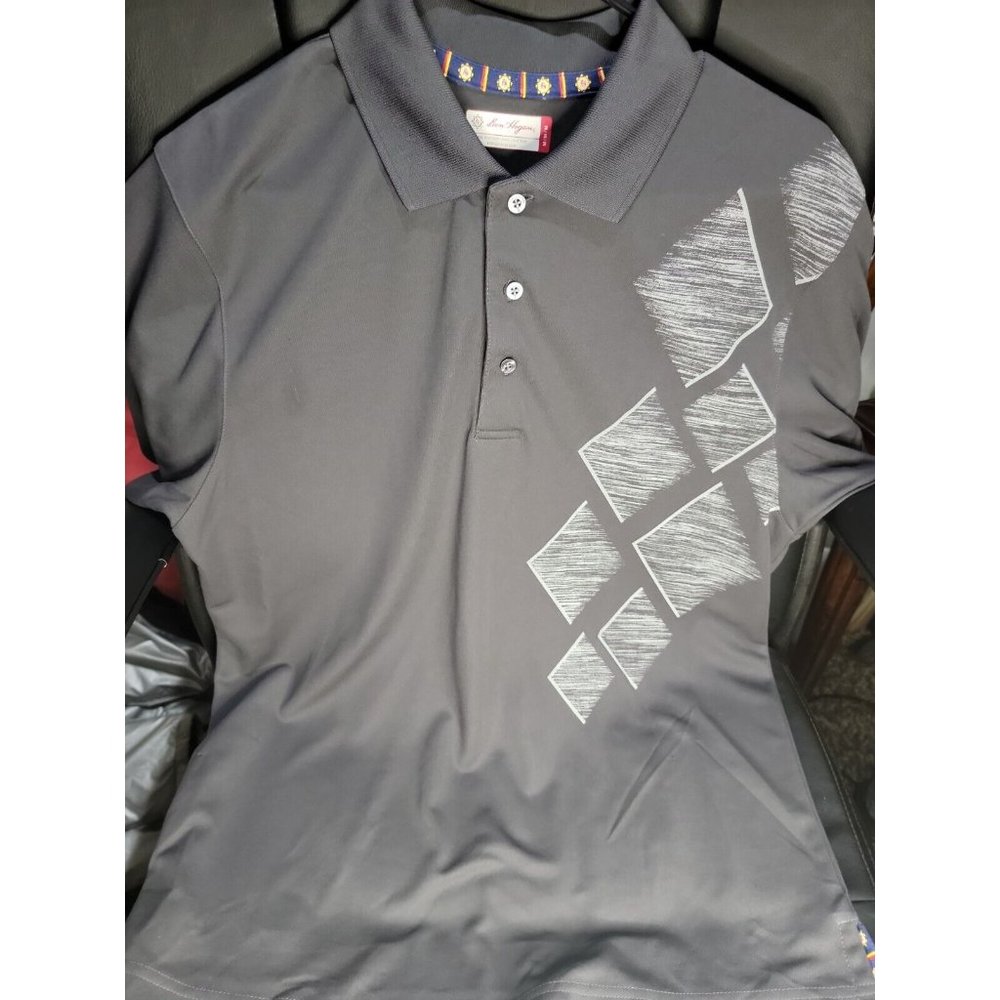 Ben Hogan Polo Shirt Mens Medium Golf Performance Outdoors Casual Size M Grey
